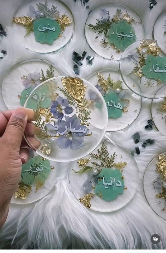 Flower Pressed Resin Coasters