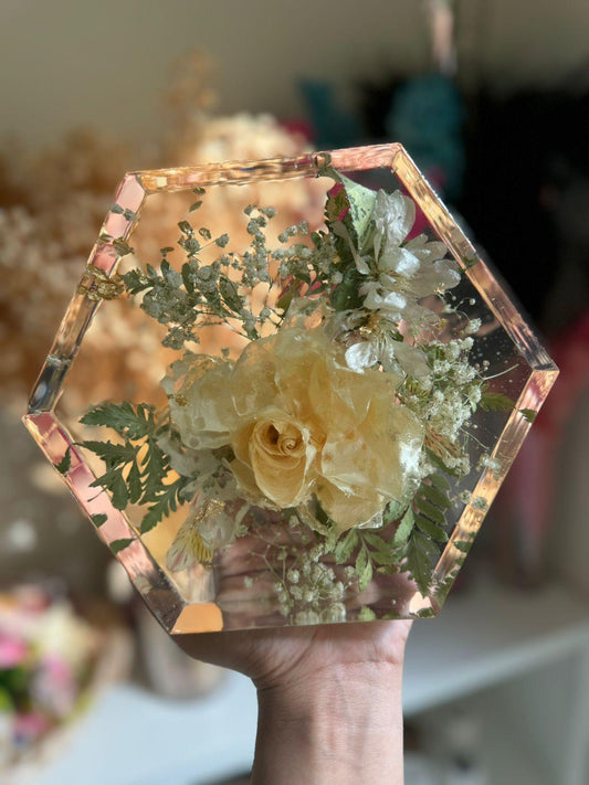 Flower Preservation in Hexagon Block
