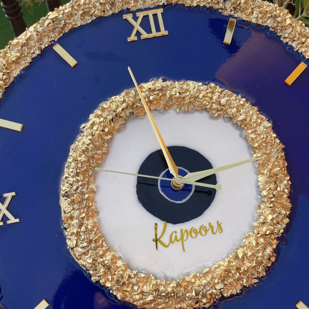 Resin Evil Eye Themed Clock