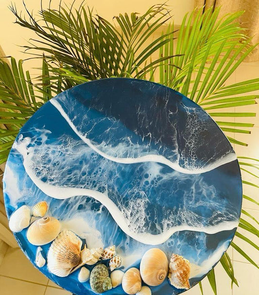 Resin ocean art