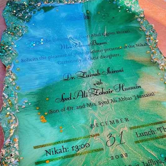 Resin Wedding Invitation