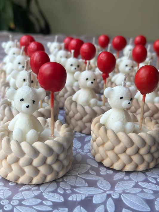 Figurines in jesmonite jar candle