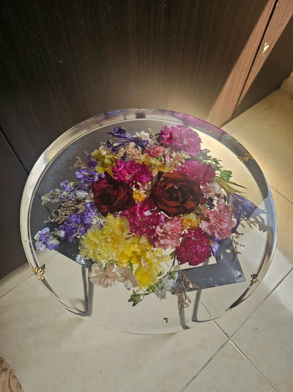 Resin Flower Coffee Table