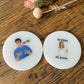 Top view 2 friends fan coasters