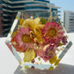 Front view of Hexagon Flower Resin Block