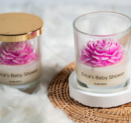 Peony in jar candle