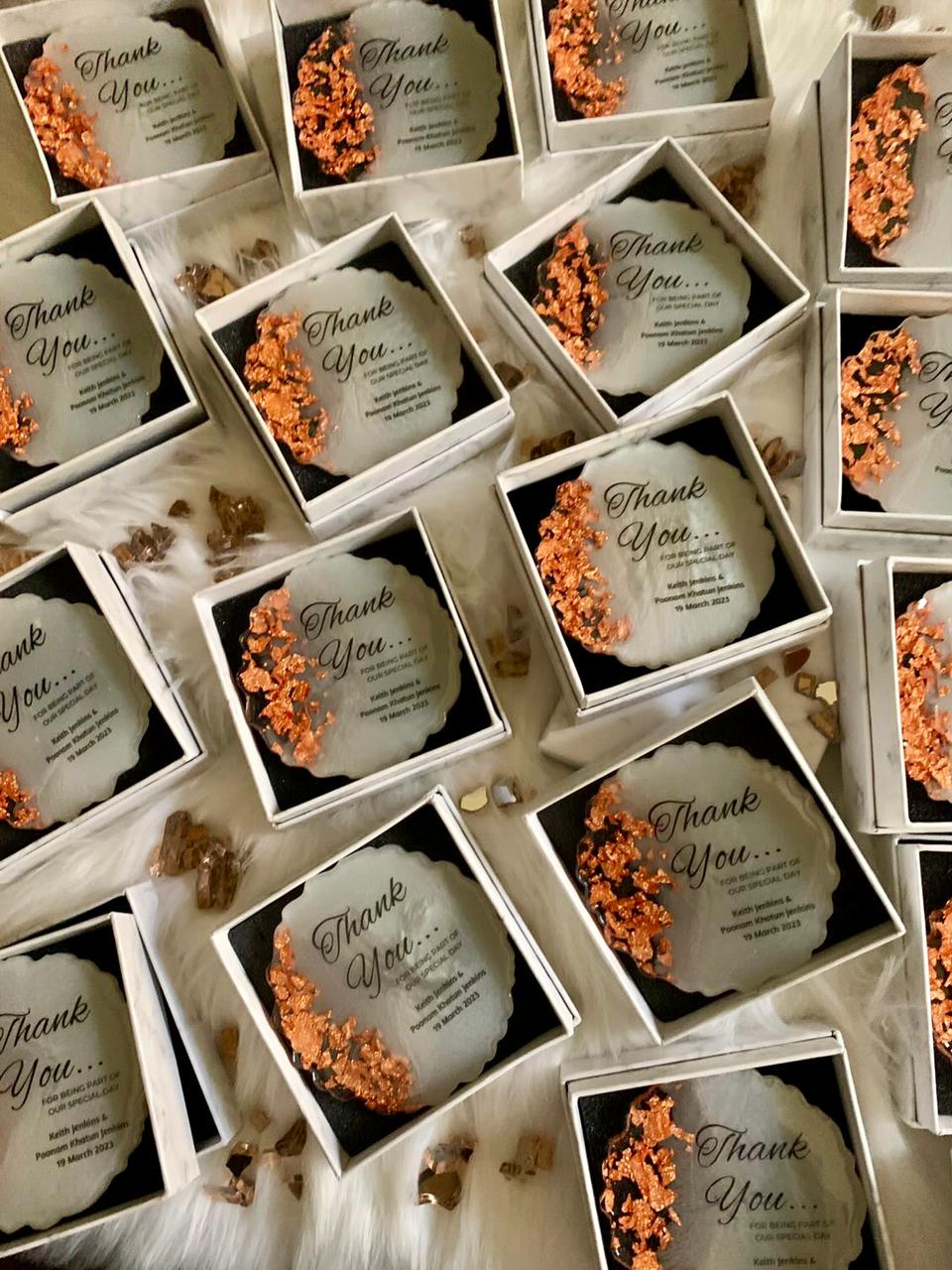 Resin Wedding Coasters