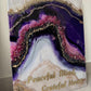 Front view of a Geode theme resin art