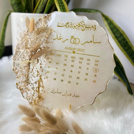 Resin Display Plate with Preserved Flowers