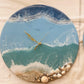 Top view of ocean resin clock