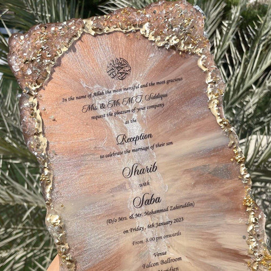Resin Wedding Invitation