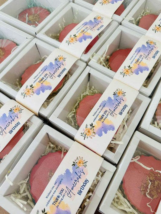 Set of 2 Resin Coasters Hamper