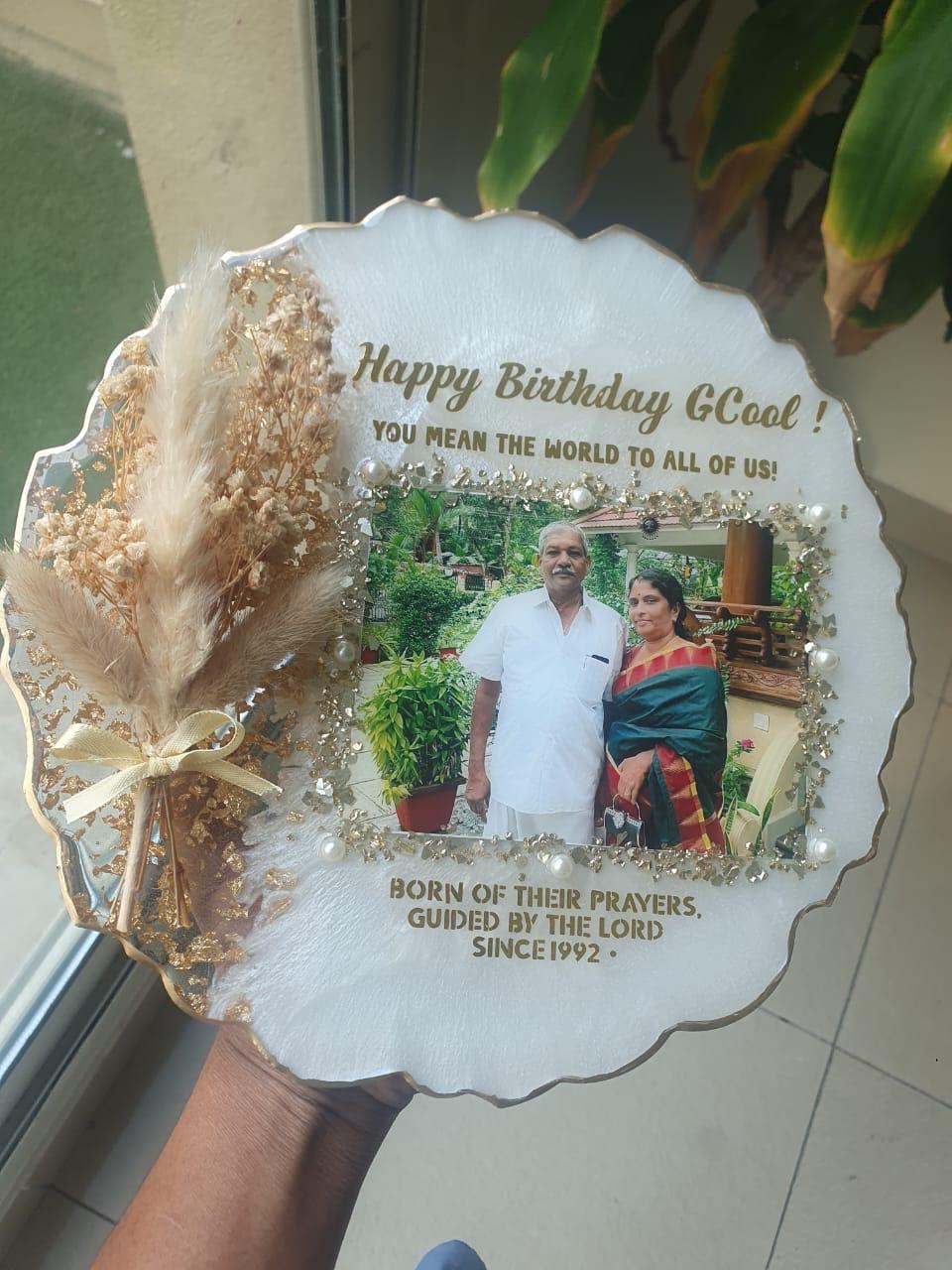Birthday Resin Display Plate