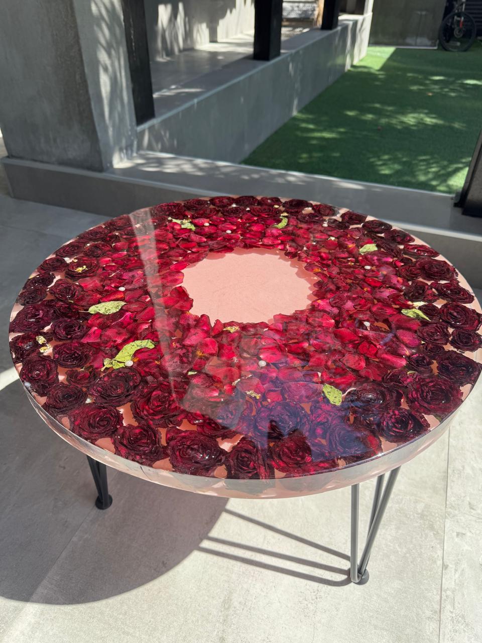 flower preserved coffee table