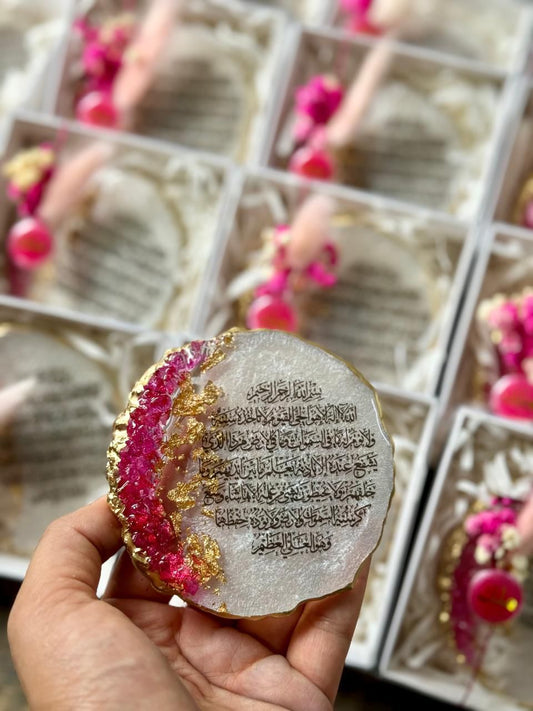Resin with Base Material Coaster and Hamper